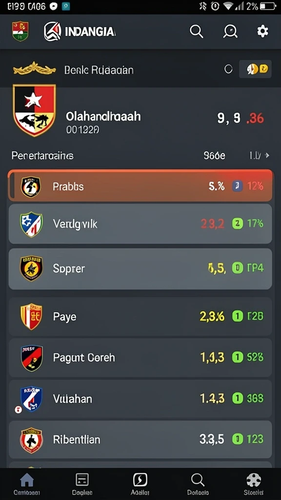 Leaderboard yang kompetitif untuk penggemar tantangan.
