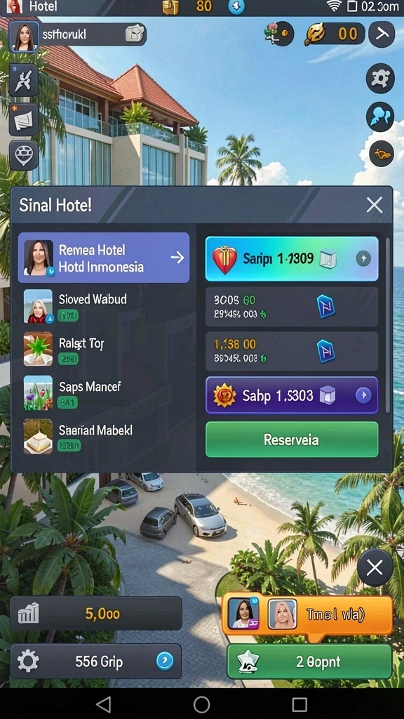 Menu pilihan mode permainan yang beragam.
