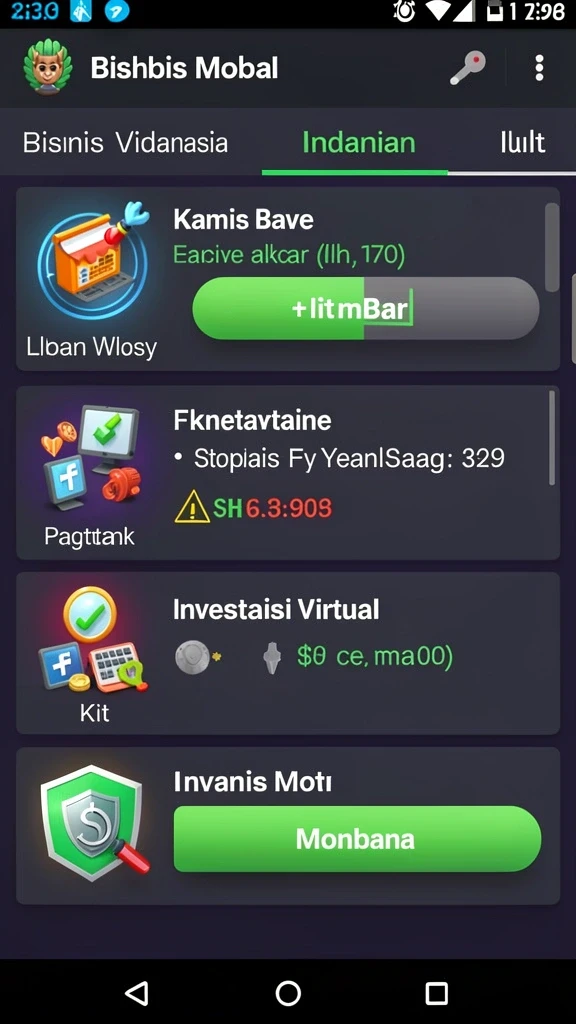 Leaderboards yang memperlihatkan peringkat pemain secara real-time.