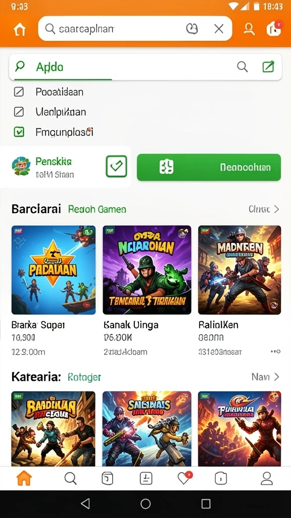 Tampilkan upgrade karakter yang menarik.