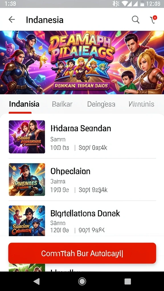 Beragam tema slot yang tersedia.