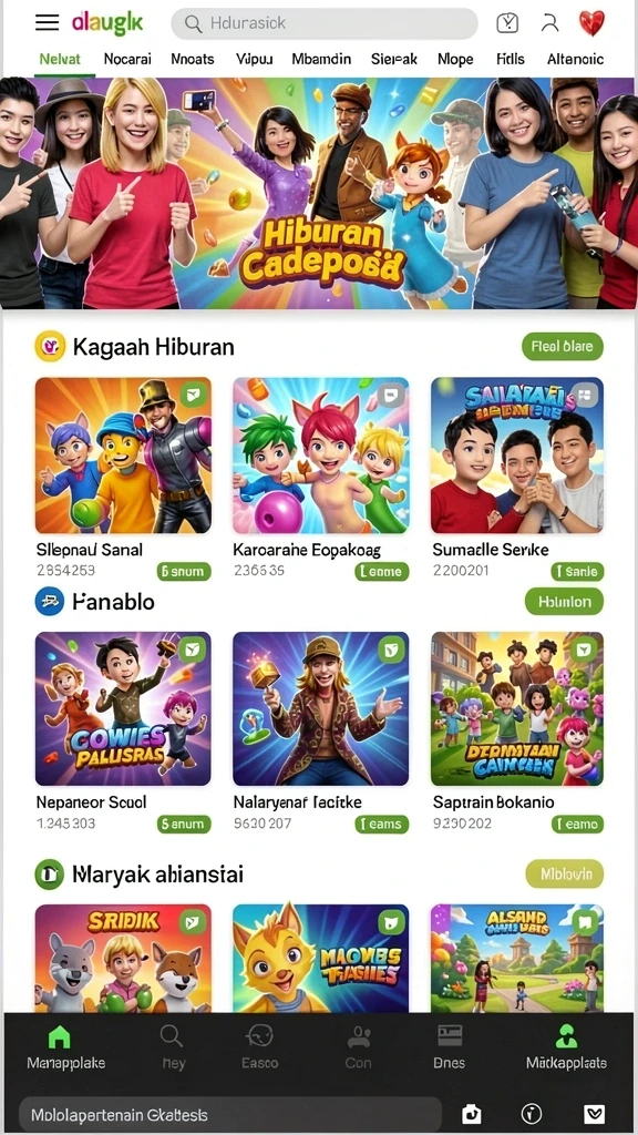 Menu navigasi yang mudah dipahami.