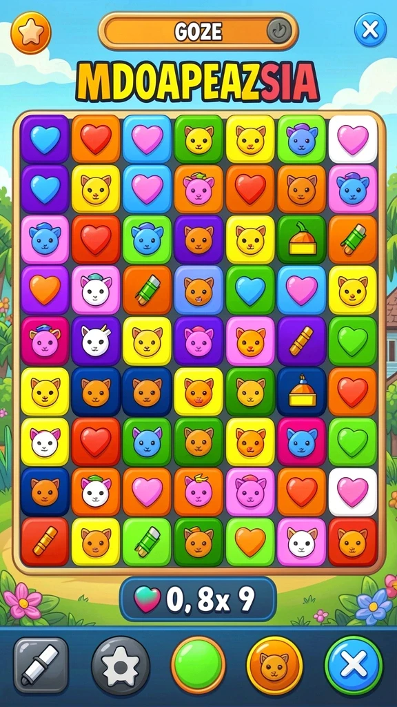 Level yang penuh warna dan detail.