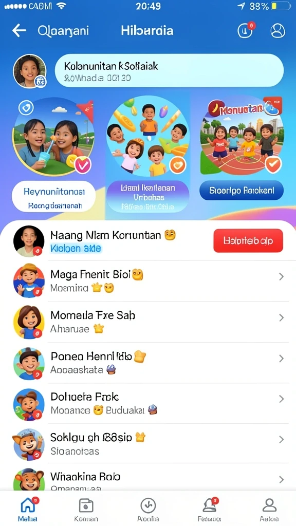 Beragam pilihan permainan yang menghibur.
