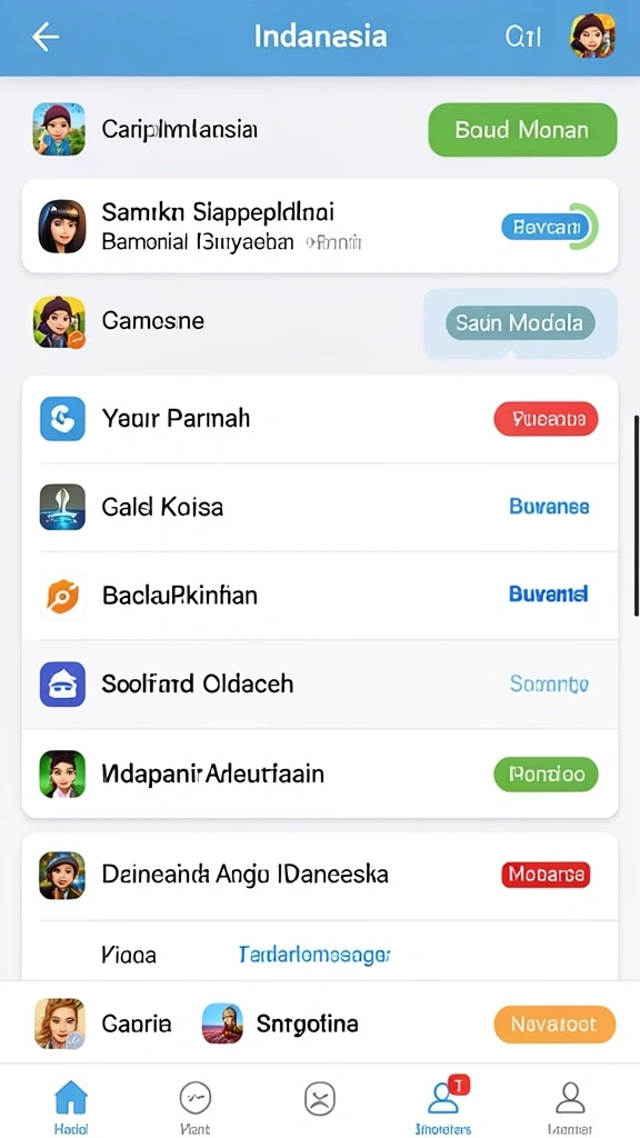 Tampilan awal yang menarik dan penuh warna.