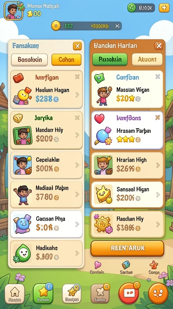Berbagai mode permainan yang menantang dan seru.