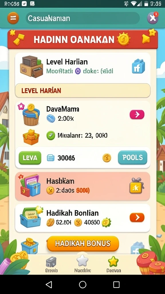 Sistem level yang menantang dan seru.