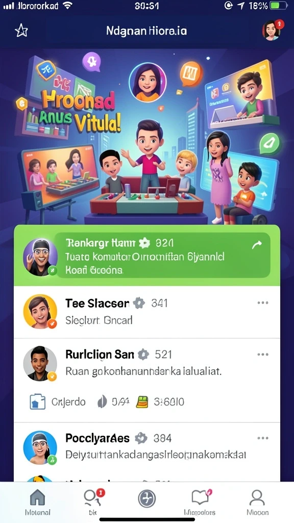Tampilan awal yang menarik dan intuitif.