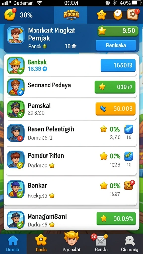 Desain grafis yang memukau dan warna-warni.