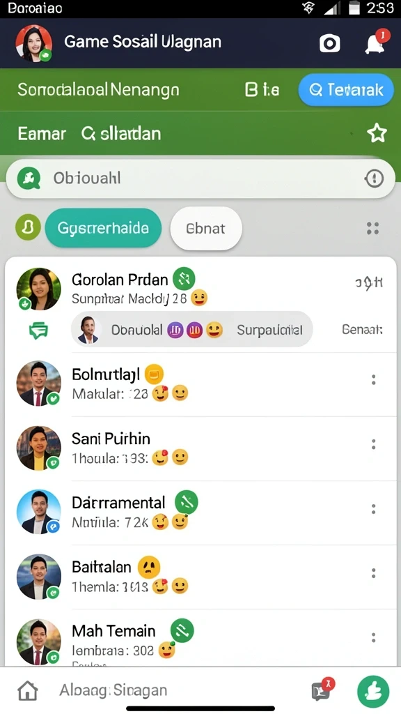 Tampilan karakter yang dapat dikustomisasi.